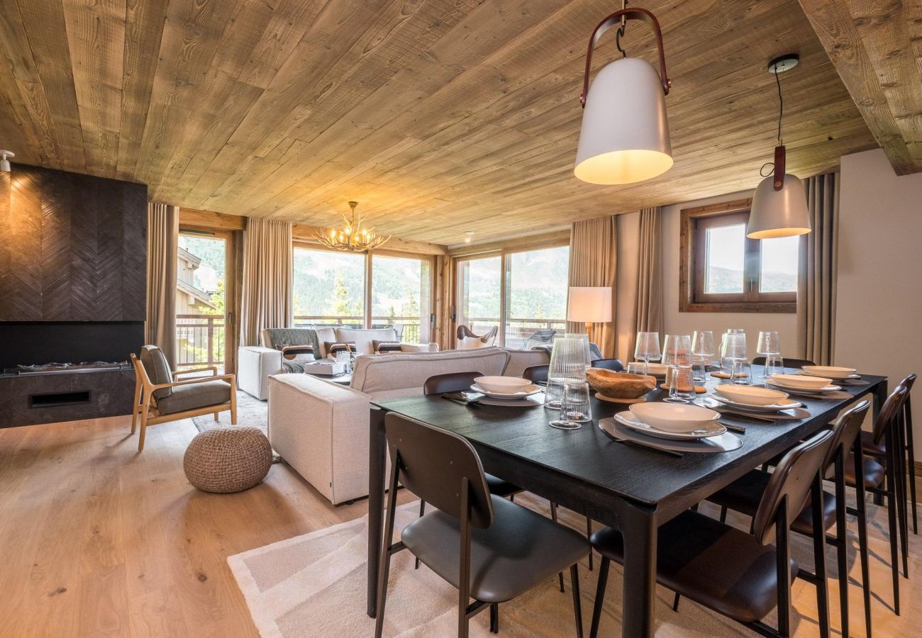 Meribel residence at the foot of the slopes, where to stay in Meribel, cocooning airbnb in the French Alps, ski in out