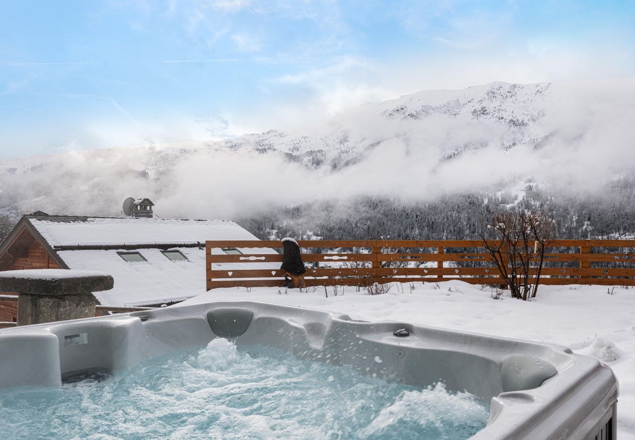 Méribelle, mountain rental, ski vacations with jacuzzi and panoramic view, luxury chalet, modern facilities, French alps