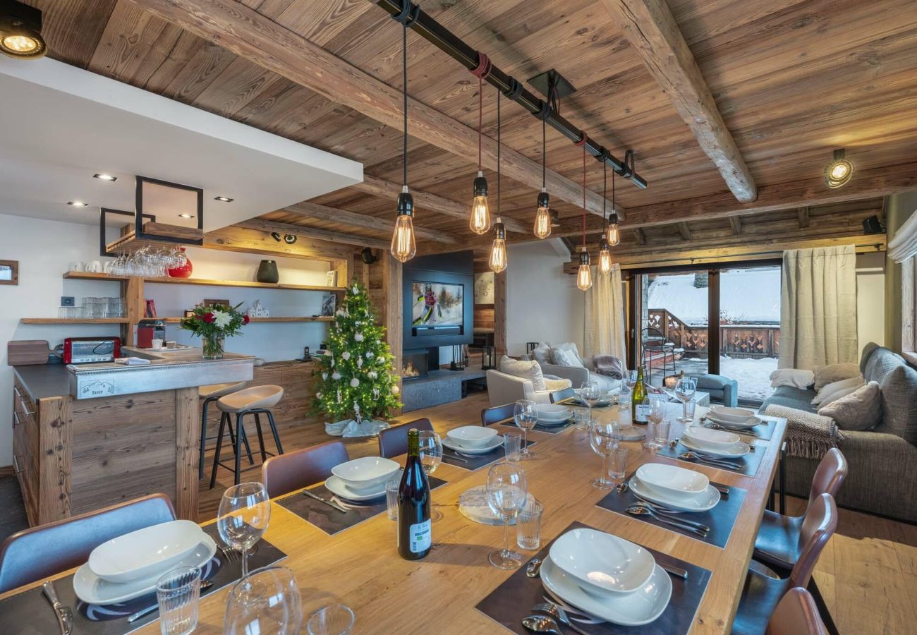 Large chalet for rent Meribel, mountain airbnb 15 people, ski vacations close to the slopes, luxury french alps