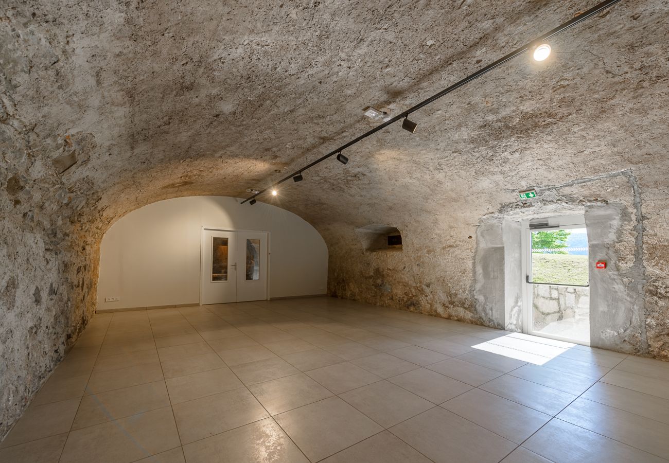 Expansive vaulted space designed for private gatherings
